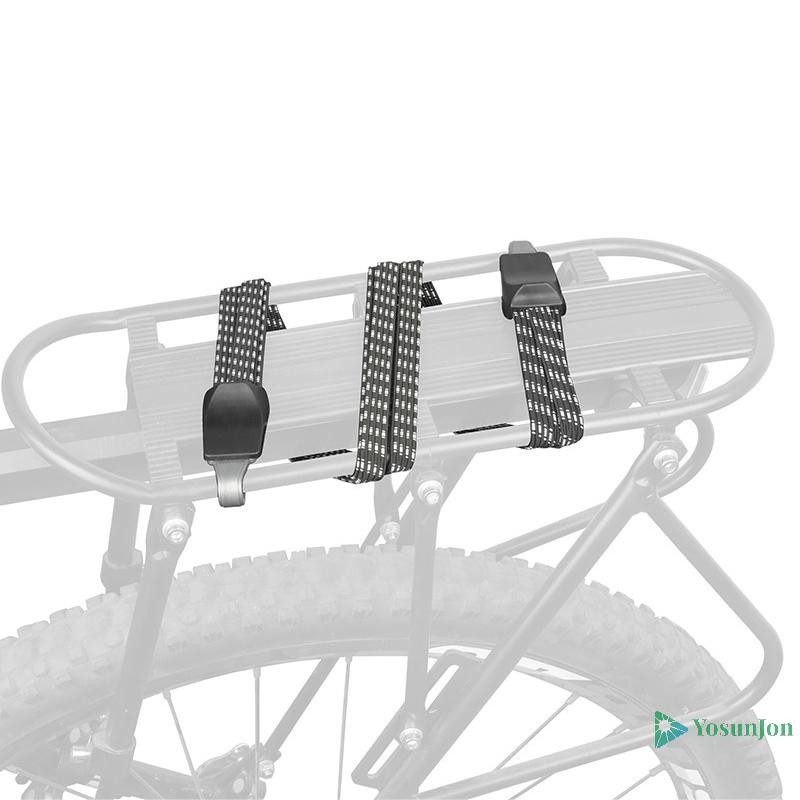 Yosunjon] จักรยานกระเป๋าเดินทางเชือกยืดหยุ่น Carrier Rack สายรัดเชือกผูกเข็มขัดหัวเข็มขัดเชือกพร้อมตะขอจักรยานเสือภูเขากระเป๋าอุปกรณ์เสริมใหม่