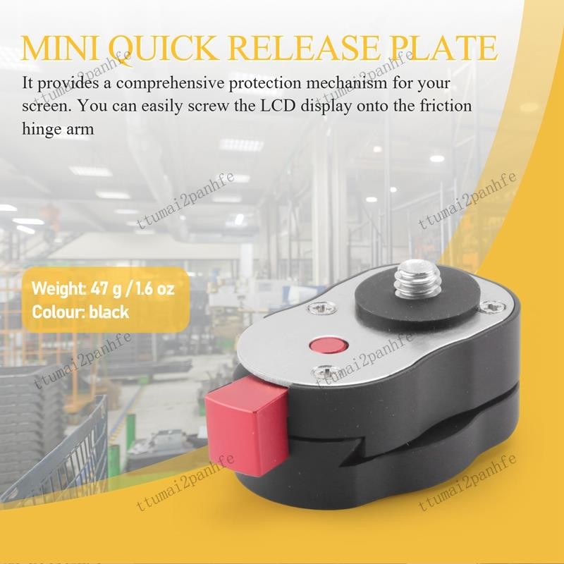 Field Monitor Quick Release Plate สําหรับ LCD Monitor Magic Arm ไฟ LED กล้องกล้องวิดีโอ Rig พร้อมรูสกรู 1/4 นิ้ว