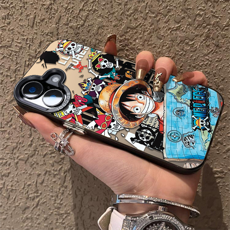 เคสไอโฟน11 12 13 14 15 16 Pro Max Anime One Piece Series Silicone Compatible For iPhone 11 13 14 15 16 Pro Max XS XR 7/8Plus 14/15/16PLUS