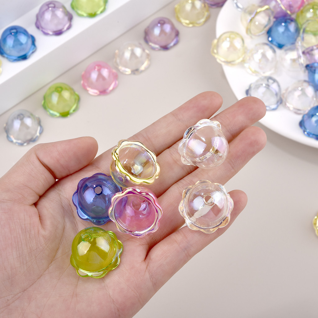 10pcs สีลมกระดิ่งลูกปัด DIY แฮนด์เมดเครื่องประดับคริลิคลูกปัดสร้อยคอจี้ ราคา ถูกที่สุด ดีลบีเคเค แกลเลอรีภาพที่ 6