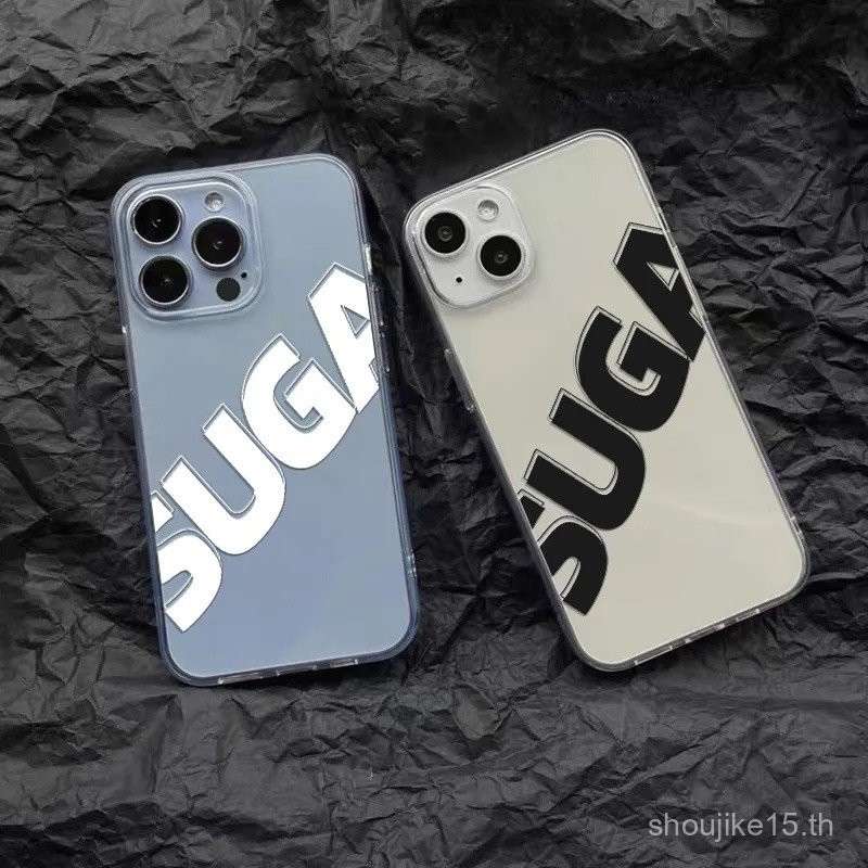 เคสโทรศัพท์มือถือรุ่นเดียวกันกับ Suga 12iphone14ตัวอักษรแบรนด์แฟชั่น BTS-รุ่นไร้ขอบทนรอยขีดข่วนและทนต่อการสึกหรอสำหรับ iPhone 11/12/13/14/15 PRO MAX, 7plus/8PLUS, 11pro, 13pro, X, XR, XS MAX, 7, 8