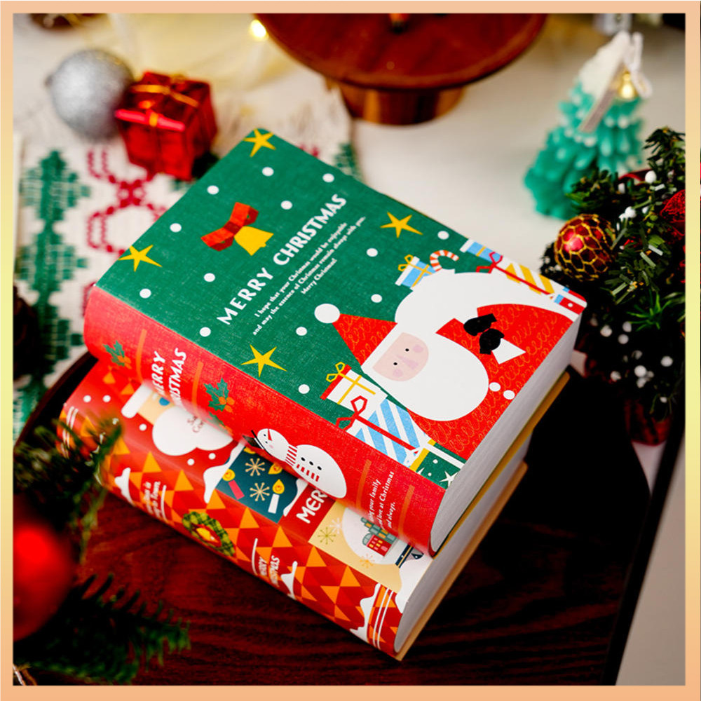 Merry Christmas Candy กล่อง Magic Book รูปของขวัญกล่อง Santa Claus บรรจุกระเป๋า Navidad ปีใหม่ Xmas Party ตกแต่ง