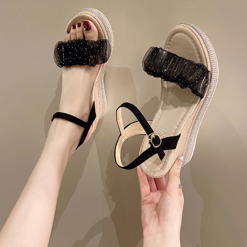 รองเท้าชายหาดรองเท้าแตะโรมันพรีเมี่ยมหนาsoled Anti-Slip Flat Sole