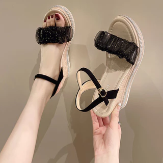 รองเท้าชายหาดรองเท้าแตะโรมันพรีเมี่ยมหนาsoled Anti-Slip Flat Sole