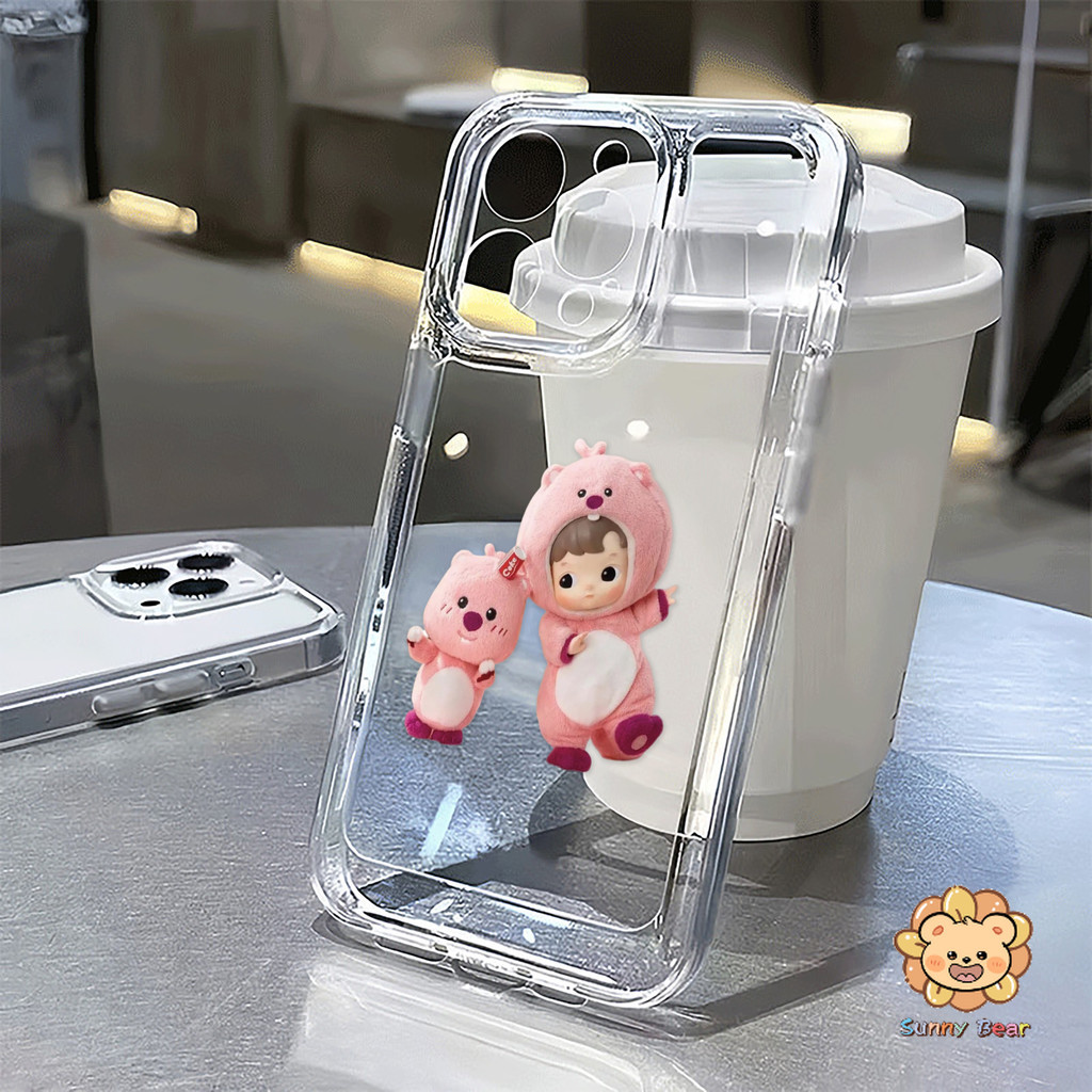 สําหรับiphone 16 Pro Maxการร่วมมือระหว่าง Hacipupu และ Loopy POP MART 15 14 XR 13 11 12 Pro Max 8 7 6 6S Plus X Xs Max Se 2020 13 12 11 Simpleขั้นสูงโปร่งใสTpuเคสโทรศัพท์
