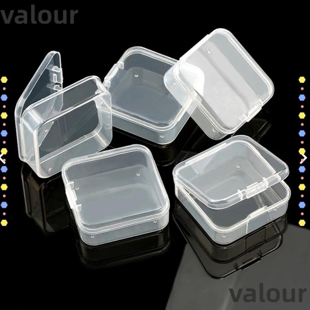 กล่องเก็บของทรงสี่เหลี่ยม VALOUR, ภาชนะเก็บต่างหูกันฝุ่น PP, กล่องปลั๊กอุดหูหลายขนาดโปร่งใส