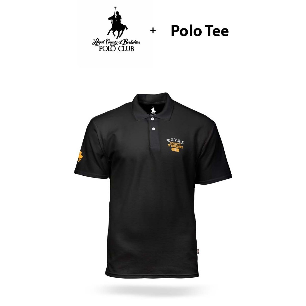 RCB Polo Club เสื้อโปโลแขนสั้นผู้ชายคอปก MTS12149 - สีดํา