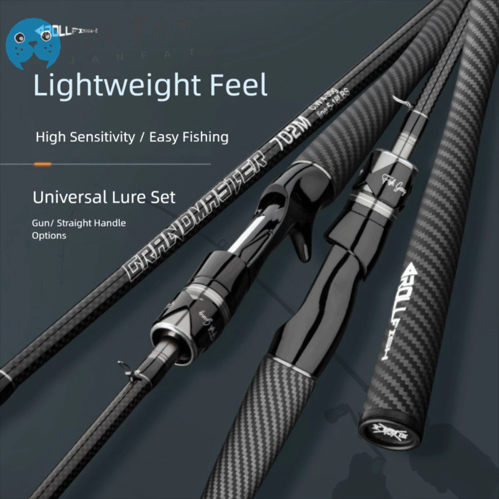 JANFAT คันเบ็ดคาร์บอน 30T Carbon Spinning Rod ความยาว 1.8ม., Super Strong Lure Fishing Casting Rod