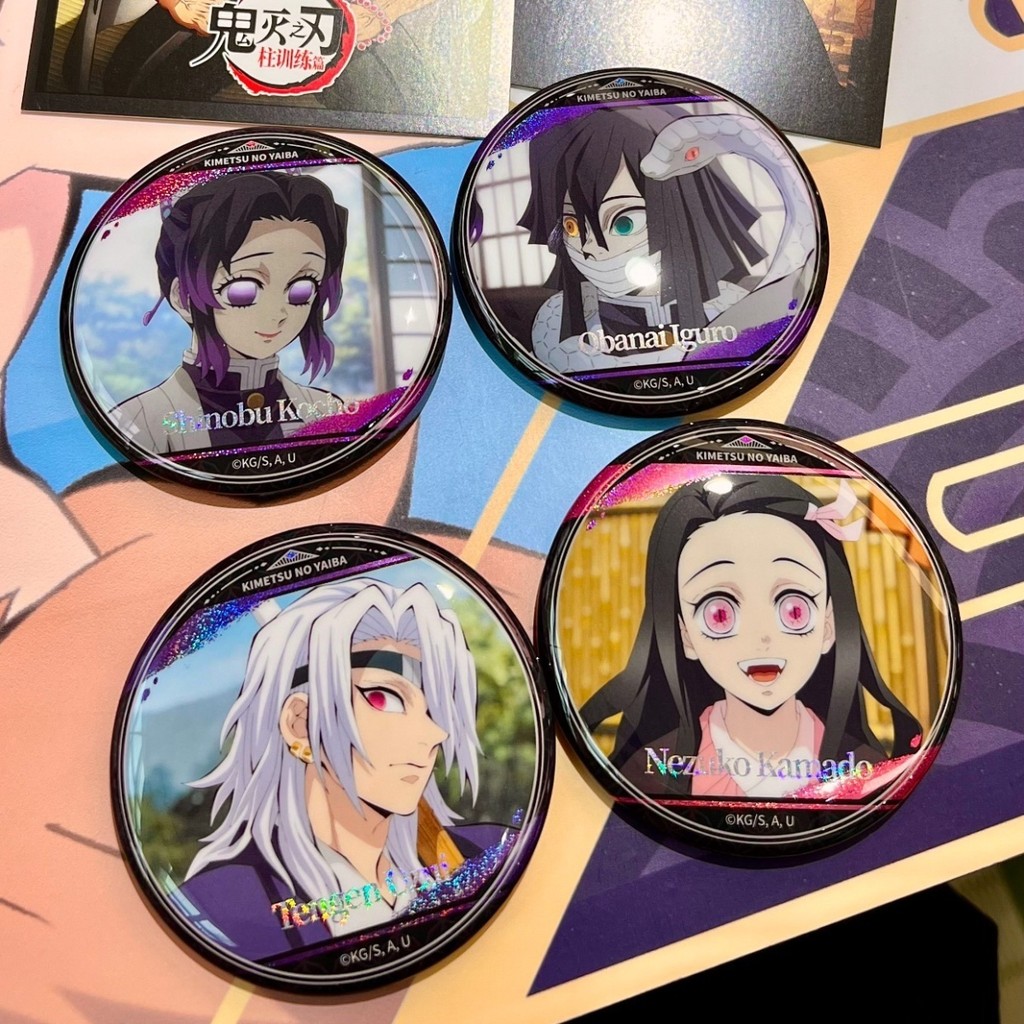 Demon Slayer คอลัมน์การฝึกอบรมมิติ Boban Candy Co-Branded cafe Chirp Badge Midouzi Tanjiro Mili 7.3