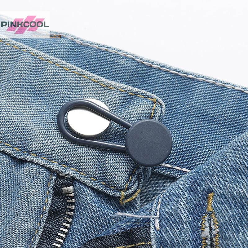 PINKCOOL 1 ชิ้น Extender ปุ่ม 15/18 มม. ขยายเอวสําหรับยีนส์ กระโปรงยีนส์ สําหรับผู้หญิง/ผู้ชาย/ตั้งครรภ์
