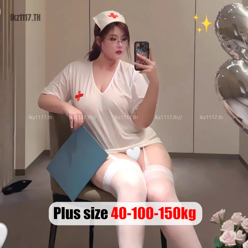 ชุดนอนผู้หญิงไซร้ใหญ่ สาวอวบ ชุดนอนไม่ได้นอน👙สวมบทบาทพยาบาล พลัสไซซ์ ชุดนอนเซ็กซี่ แขนสั้น คอวีลึก ชุดนอนเซ็กซี่ คอสเพลย์ พยาบาล ล่อใจ กางเกงในจับคู่		
,คนอ้วนใส่ได้ thumbnail 3