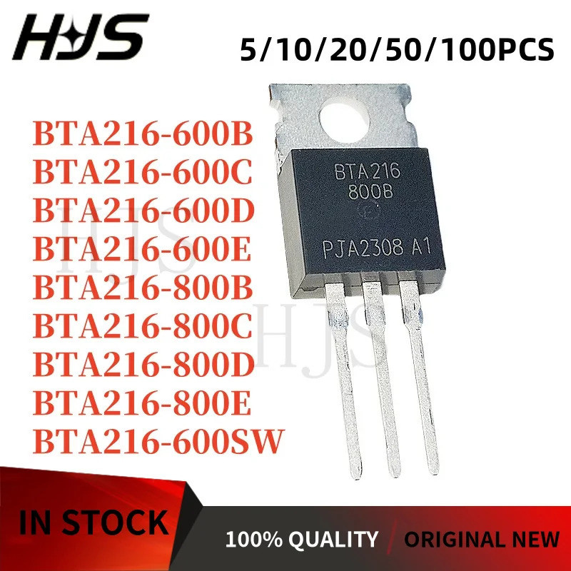 1-5PCS BTA216-600B BTA216-600C BTA216-600D BTA216-800B BTA216-800C BTA216-800D TO-220 Field-effect ท