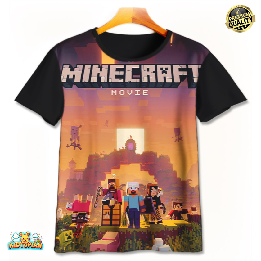 Minecraft 3D Kids T-Shirt v2 เสื้อผ้าเด็ก อายุ 1-12 ปี - KIDTOPIAN