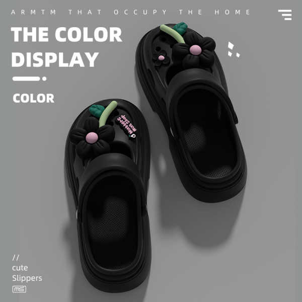 hello polo minxshoes Mary Jane รองเท้ามีรูสำหรับผู้หญิงพื้นหนาสวมใส่ด้านนอกฤดูร้อนกันลื่นน่ารักแบบให