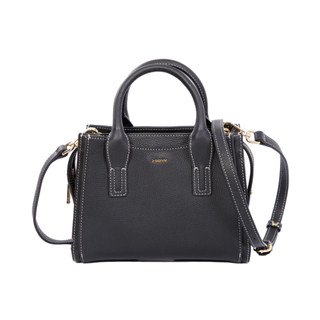 How กระเป๋าถือ ทรง DOUBLE TOP HANDLE รุ่น HHH0664 - สีดำ