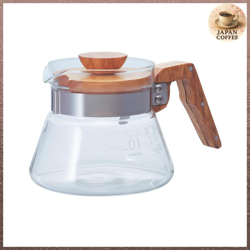 HARIO Coffee Server Olive Wood 400ml VCWN-40-OV & 600ml VCWN-60-OV Japan Import