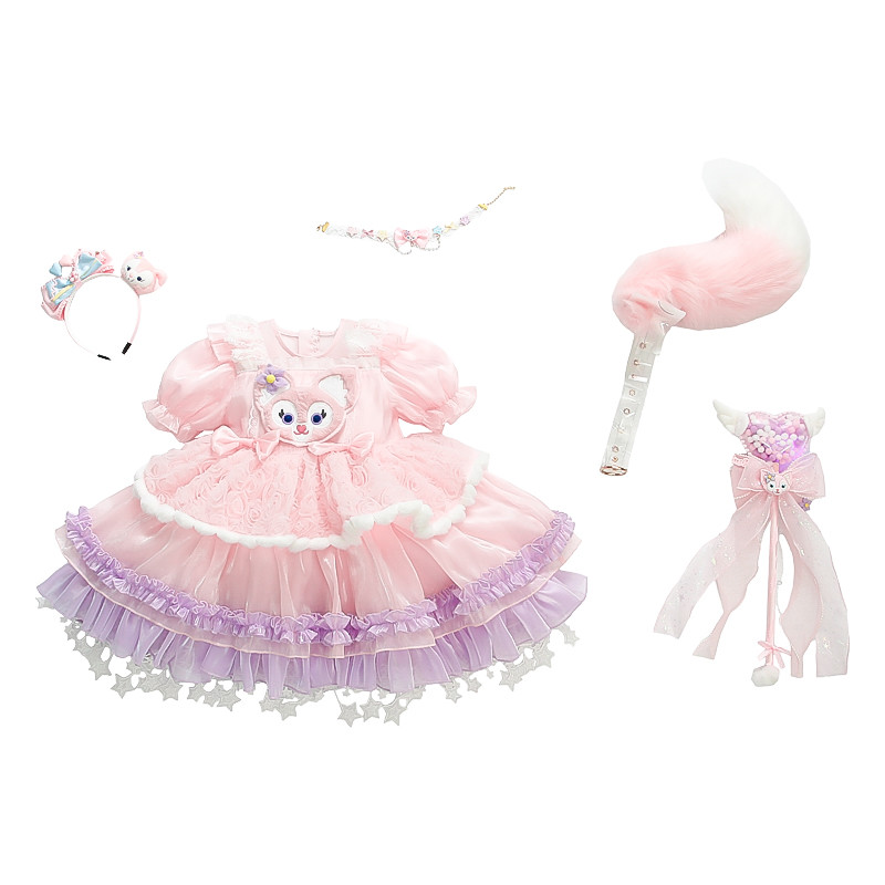 [คลังสินค้าพร้อม] Girls Ling Nabel Pink Dress ชุดเจ้าหญิงเด็กผู้หญิง ชุดการแสดงเด็ก ขนาด 100-150 X250707 ราคา ถูกที่สุด ดีลบีเคเค แกลเลอรีภาพที่ 8