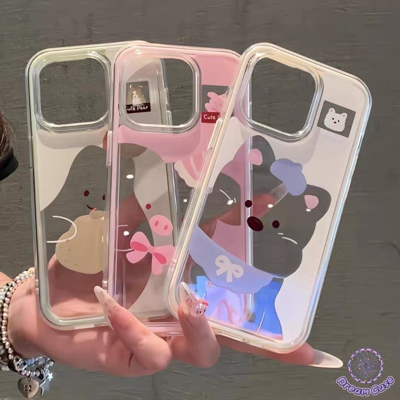 เคสไอโฟน11 การ์ตูนลูกสุนัขน่ารักหมูใสนุ่ม สำหรับ IPhone 11 Pro Max 13 16 14 12 15 Pro Max 13 14 16 15 Pro 16 14 15 Plus