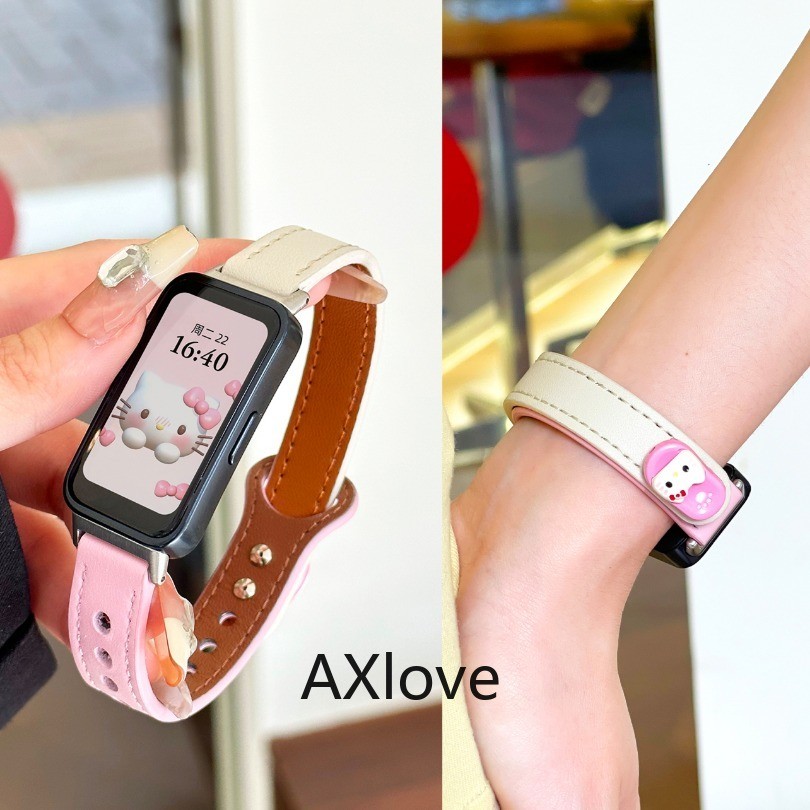 สายนาฬิกาสําหรับ Huawei Band 10 9 8 Honor Band 9 สายนาฬิกาหนังเข็มขัดสําหรับ Huawei Band Fit4 4Pro 3 เปลี่ยนสร้อยข้อมือ