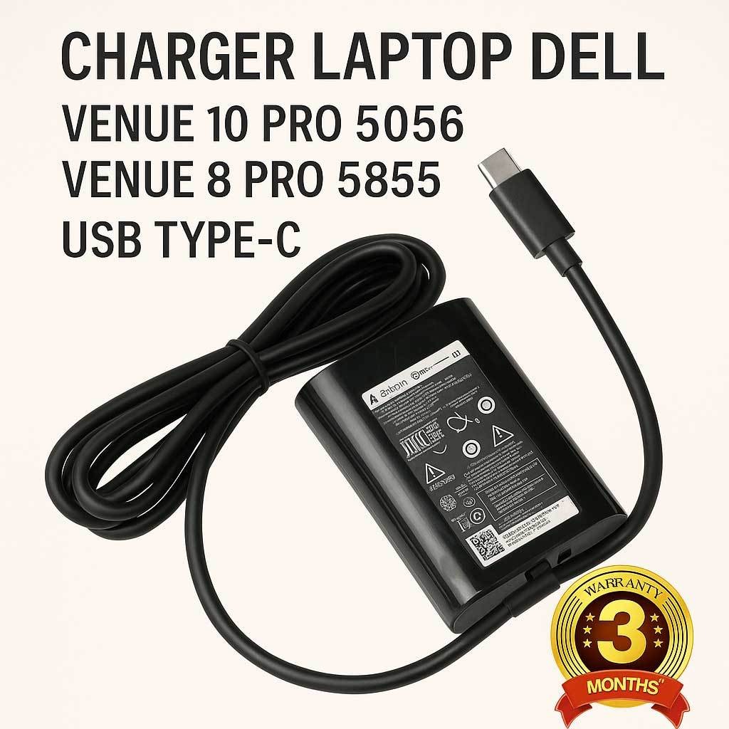 อะแดปเตอร์ชาร์จ Dell Venue 10 Pro (5056)Venue 8 Pro (5855) 45W USB Type-C Original รับประกัน 3 เดือน
