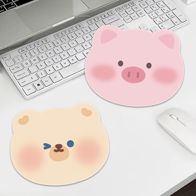 แผ่นรองเมาส์ดีไซน์หมู & แพนด้า & หมี & แมว น่ารัก - รองรับข้อมือที่สะดวกสบาย, แผ่นรองโต๊ะนุ่มป้องกันการฉีกขาดสําหรับเด็กผู