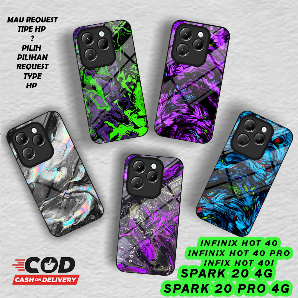 CTR (24) เงาเงา Softcase สําหรับ Infinix Hot 40 l 40 Pro l 40i l Techo Spark 20 4G l Spark 20 Pro 4G