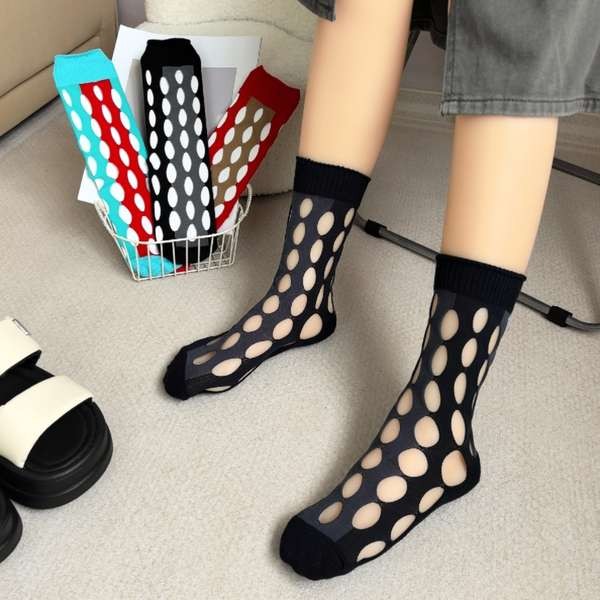 personal best ถุงเท้า ถุงเท้าดํา ถุงเท้ามีรูที่นิยมในโลกออนไลน์ถุงเท้าผู้หญิงฤดูร้อนแบรนด์แฟชั่นแม่ร