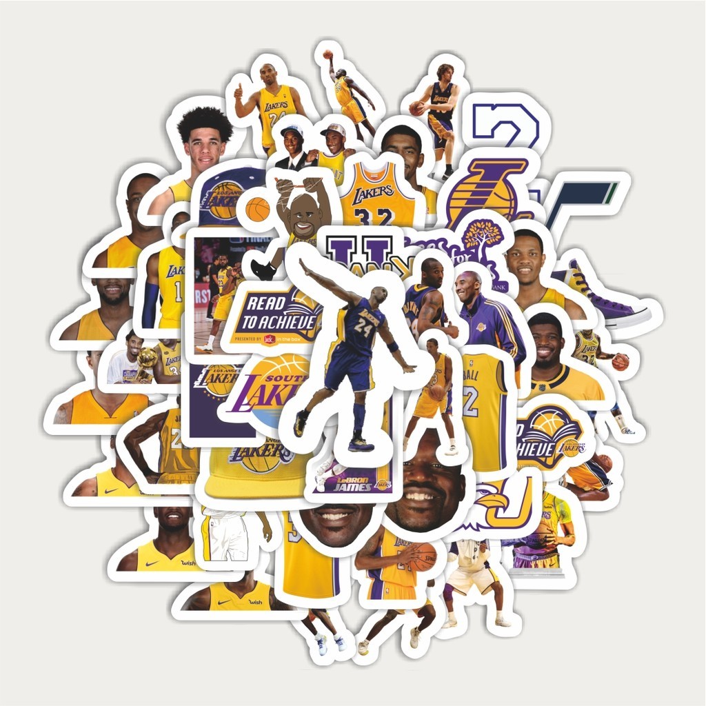 สติ๊กเกอร์แพ็คสติ๊กเกอร์ Lakers NBA สติ๊กเกอร์นักบาสเกตบอล | สติ๊กเกอร์ TUMBLR | สติ๊กเกอร์แล็ปท็อปส
