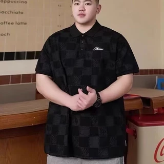 เสื้อโปโลผู้ชาย:size 2XL-8XL สำหรับหนุ่มใหญ่ในฤดูร้อน ปี 2025 สไตล์ทันสมัย สบายๆ และสวมใส่ง่าย
