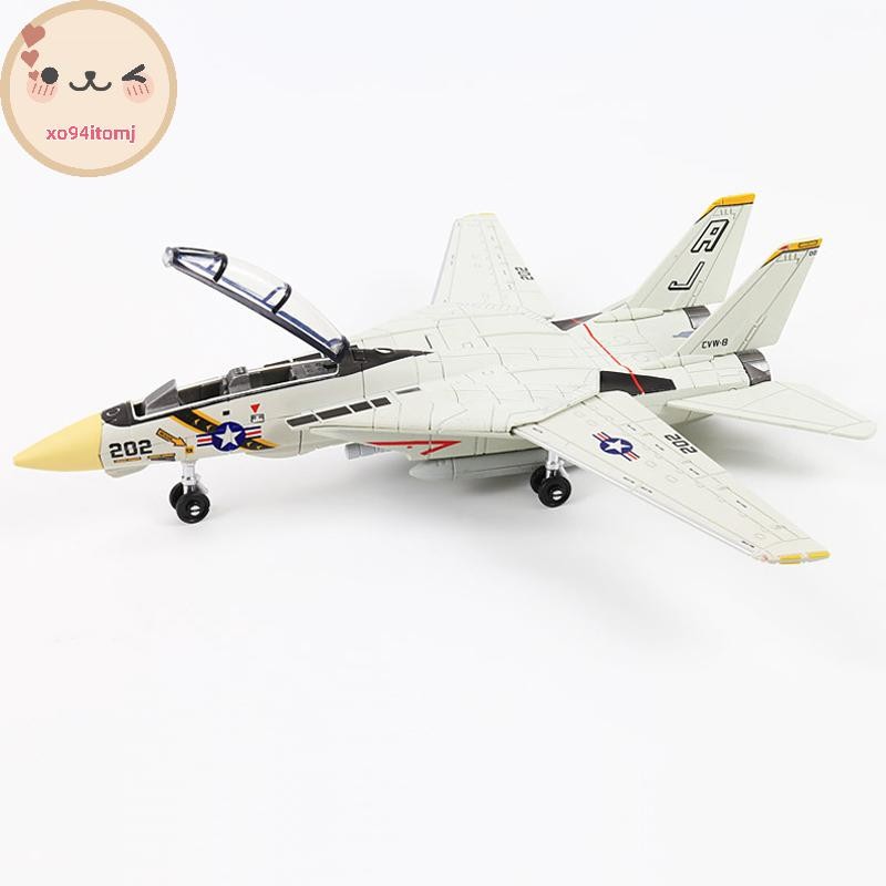 XOTOMJ 1:72 Scale F-14 Tomcat Fighter Jet Model - เครื่องบินพลาสติก ABS สีขาวและสีดําพร้อมดีไซน์ละเอียด ความยาว 10.24 นิ้ว TH