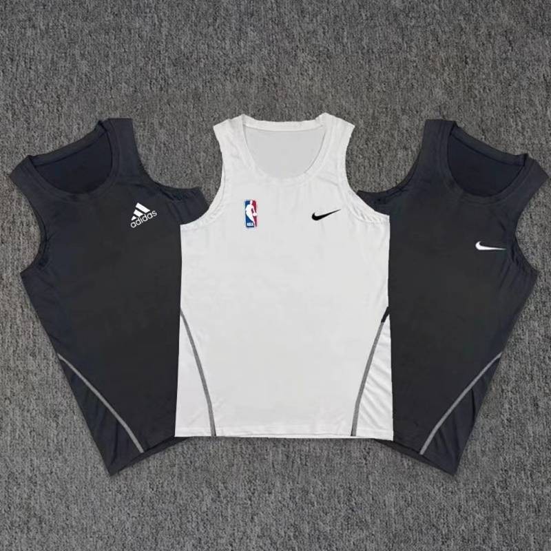 Sports Tight Vest Men's Sleeveless Quick Drying Clothes Fitness Running Training Compression Vest Ba