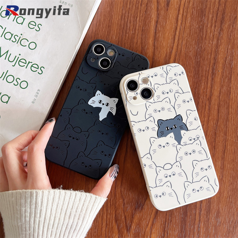 การ์ตูนแมวเคสโทรศัพท์สําหรับVivo iQOO Z10X Z10 Z9 Turbo Plus + Z9X Z9 Z8 Z8X Z7 Z7X Z6 Lite Z5 Z5X Z