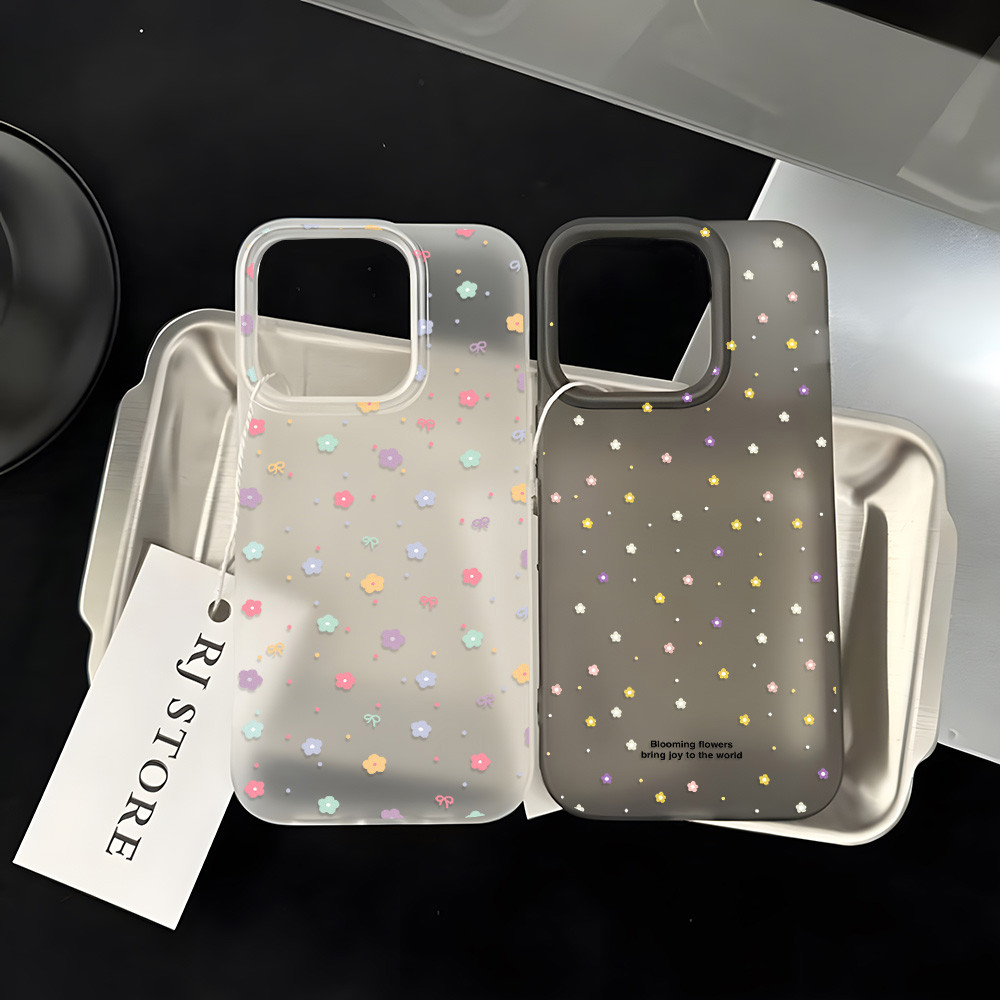 เหมาะสำหรับ iPhone 13 17 11 16 15 12 14 Pro Max 13 Pro 11 Pro 15 14 Plus Air เคสโทรศัพท์มือถือแบบนิ่มลายดอกไม้ด้าน – โปรปัง