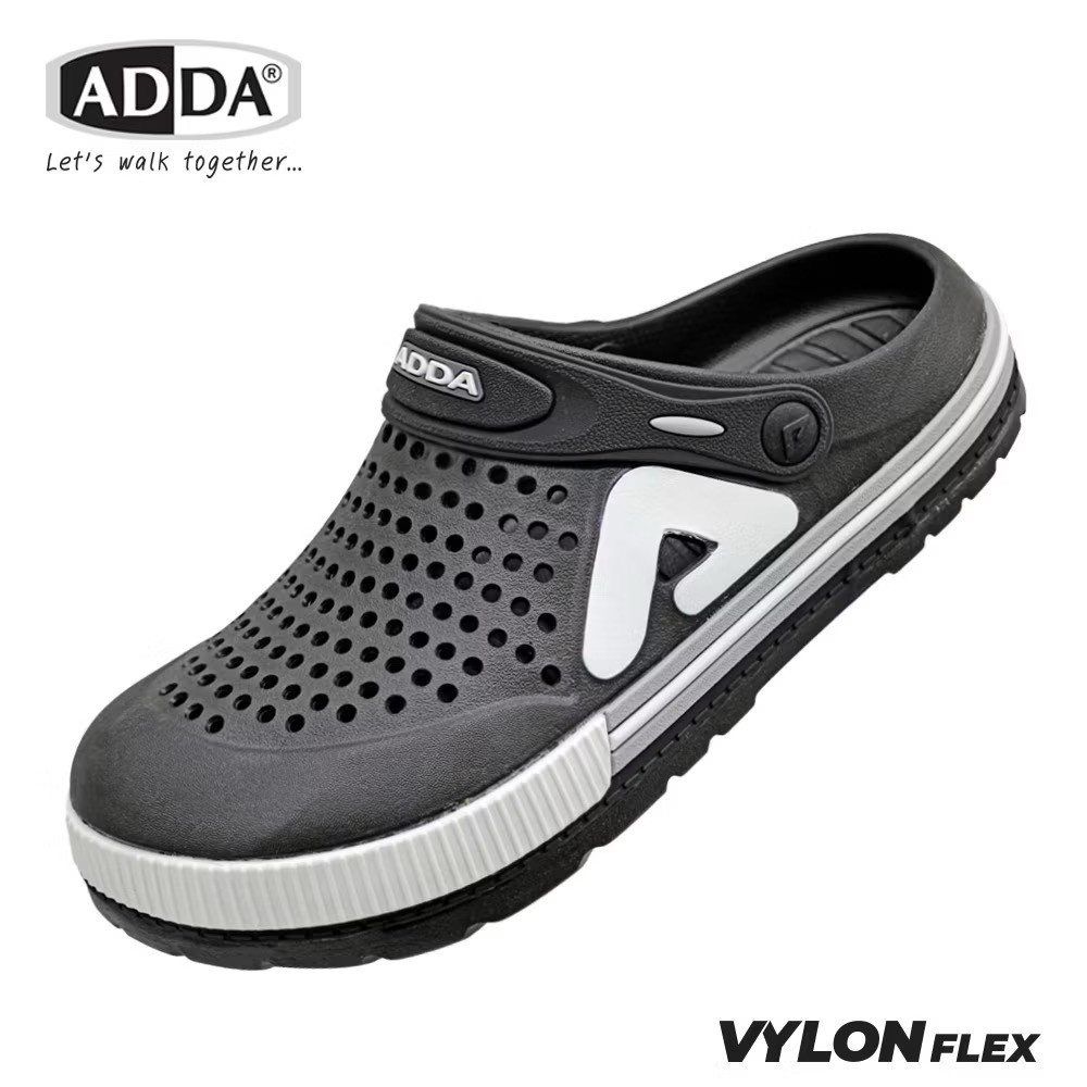 Adda สวมหัวโตผู้ชาย พื้นเบาระบายอากศ รุ่น59P01M1 แตะสายลุย กันน้ำ ไม่กลัวฝน พร้อมส่งทุกวัน