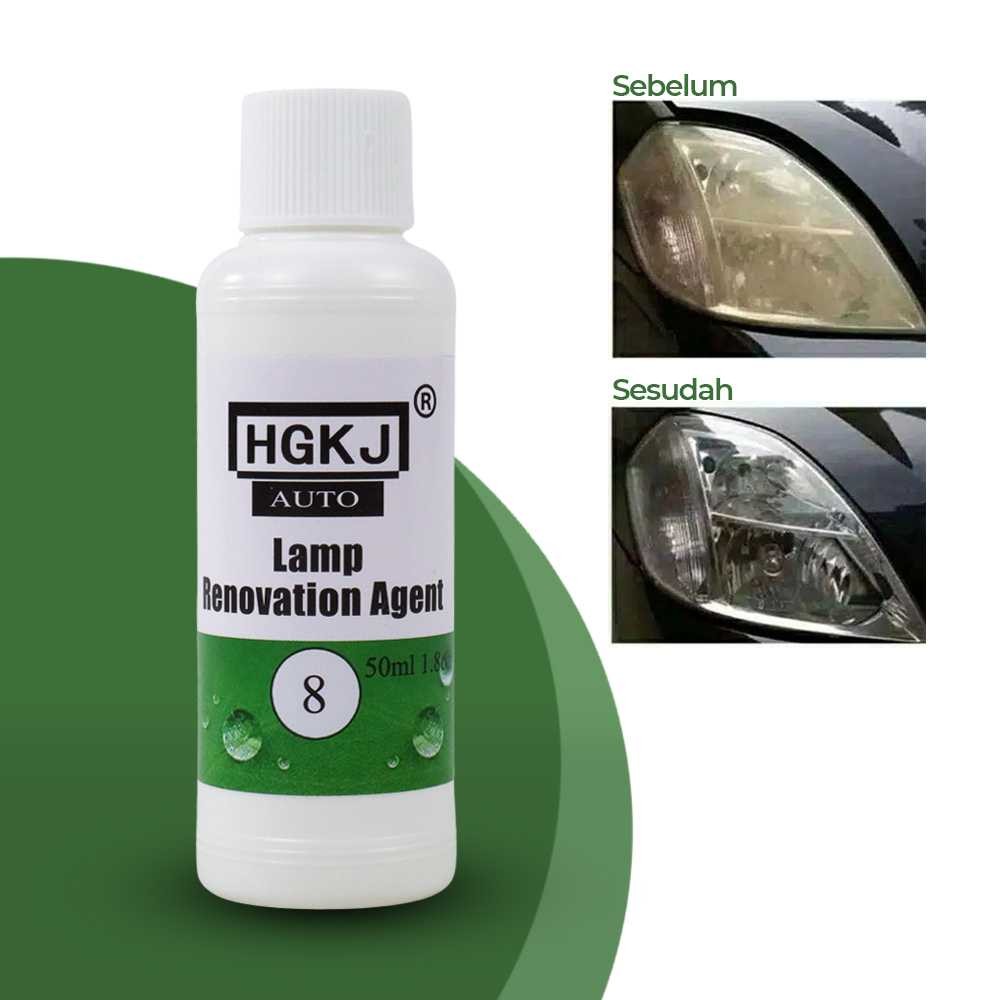 HGKJ Headlight Brightener Renovation Agent Whitening Liquid 50ml - HGKJ-8