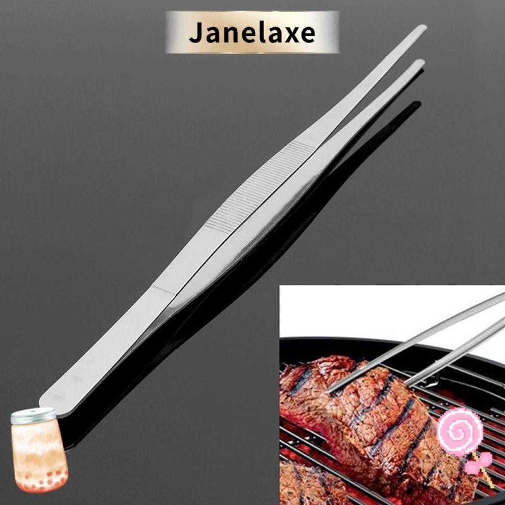 JANELAXE แหนบอาหาร อุปกรณ์ร้านอาหารสแตนเลส คลิปหนีบเนื้อ