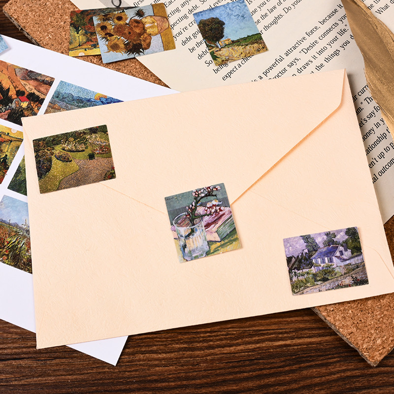 45 ชิ้น Retro น้ํามัน Paniting สติกเกอร์ Journal Deco DIY สติกเกอร์ - รูปที่ 7