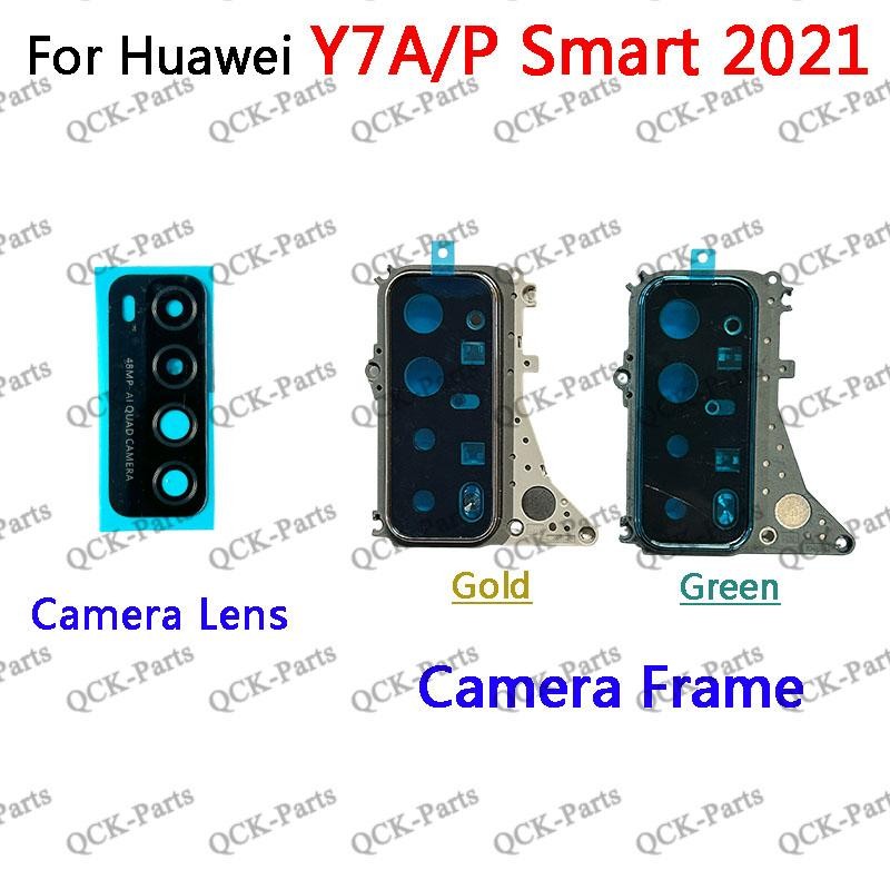 สําหรับ Huawei P Smart 2021 Y7A พร้อมกรอบฝาครอบเลนส์กล้องด้านหลังด้านหลัง