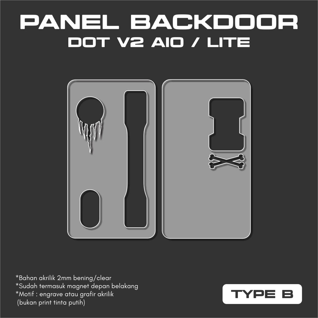 PLAIN PULSE DOT V2 AIO ACRYLIC BACKDOOR PANEL