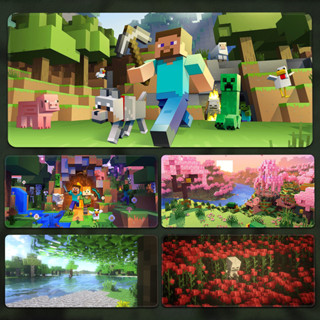 มายคราฟ แผ่นรองเมาส์สําหรับเล่นเกมแผ่นรองแป้นพิมพ์ขนาดใหญ่เก…