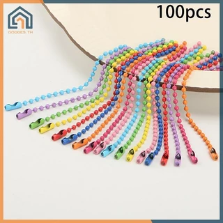 Goddes 100pcs ลูกปัดโซ่เหมาะกับ/ตุ๊กตา/ฉลาก Hand Tag Connector สําหรับ DIY สร้อยข้อมือเครื่องประดับทําเครื่องประดับ 10 ซม.TH