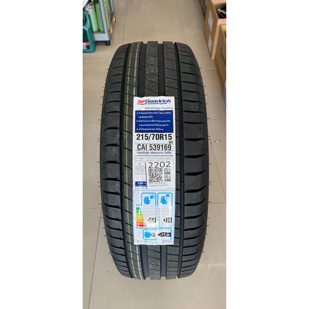 215/70R15 BF Goodrich Advantage Touring/98T ยางใหม่ปี 2022🇹🇭ราคา1เส้น✅ แถมจุ๊บลมยาง👍 มีรับประกันนาน4