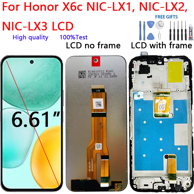 6.61 "คุณภาพสูง LCD สําหรับ Honor X6c NIC-LX1, NIC-LX2, NIC-LX3 จอแสดงผล LCD Touch Screen Digitizer Assembly
