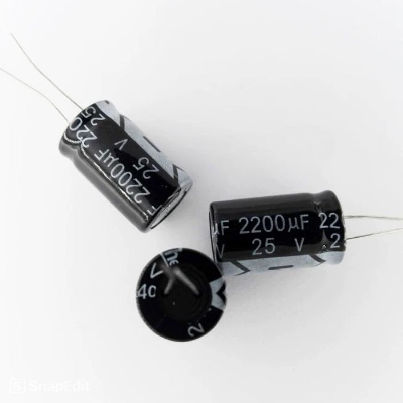 C 2200uF 25V 105°C Capacitor คาปาซิเตอร์ ส่งจากไทย