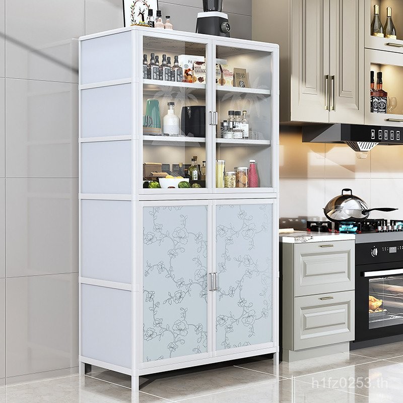 ตู้บอร์ด#餐边柜茶水家用多门铝合金柜子橱柜厨房储物收纳简约柜子 JZR8