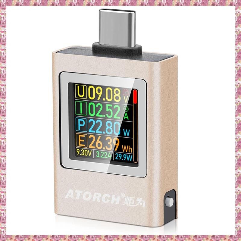 [VCR] ATORCH USB C Tester Power Meter, Type-C Tester Digital Multimeter 4-50V 0-12A Voltage Current 