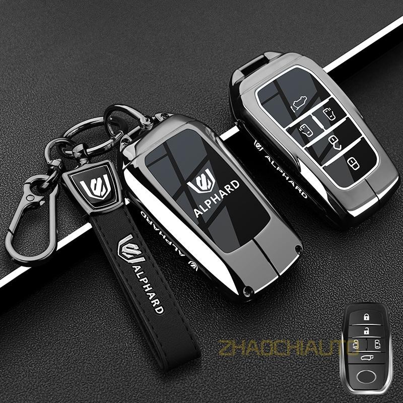 ฝาครอบกุญแจโลหะกรณีกุญแจรีโมท Fob ฝาครอบพวงกุญแจสําหรับ Toyota Alphard Vellfire 86 Rav4 Hilux Land Cruiser Innova Camry