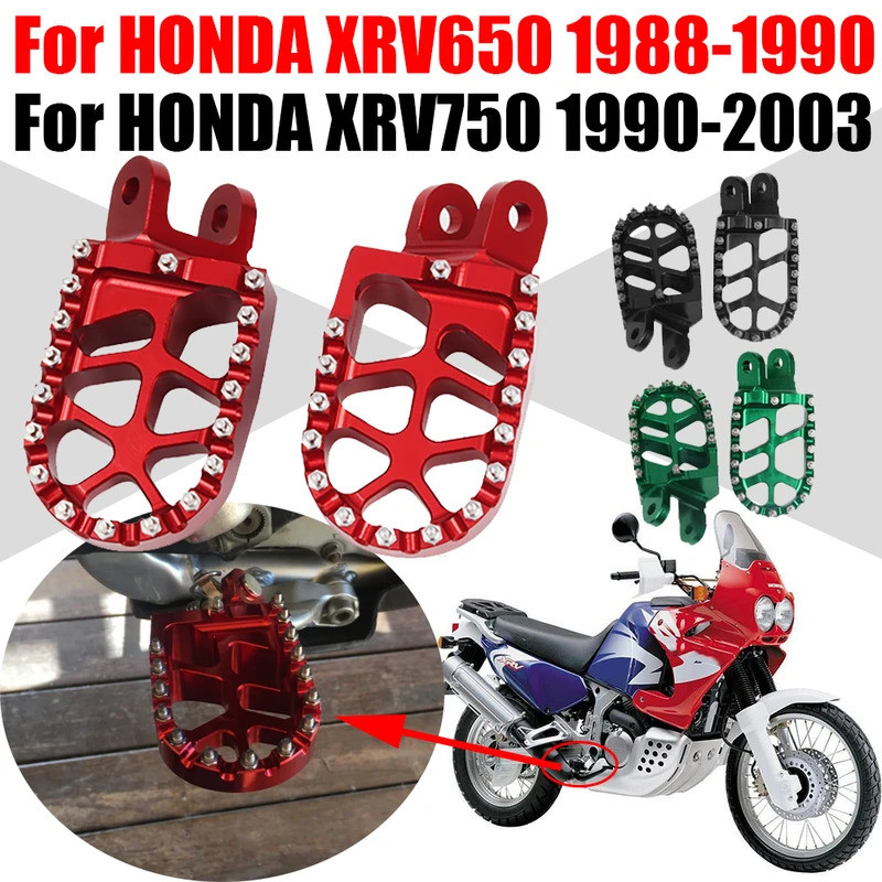 YES Motorcycle Footrest Footpegs Foot Pegs Rest Pedal Parts For HONDA Africa Twin XRV 650 XRV 750 XR