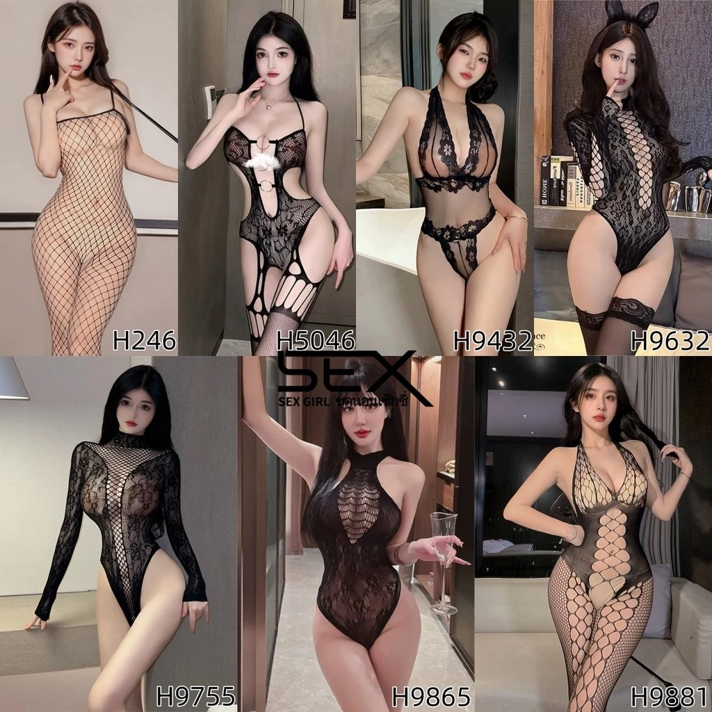 Sexy Girl 😍😍 เซตชุดนอน ลูกไม้ซีทรูแบบชิ้นเดียว การออกแบบแบบกลวง ราคาไม่แพง ความเย้ายวนเซ็กซี่ ชุดนอนซีทรู