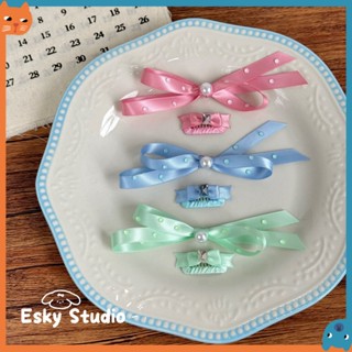 กิ๊บติดผมโบว์ริบบิ้นแฮนด์เมดสําหรับสุนัขเครื่องประดับผมสําหร…